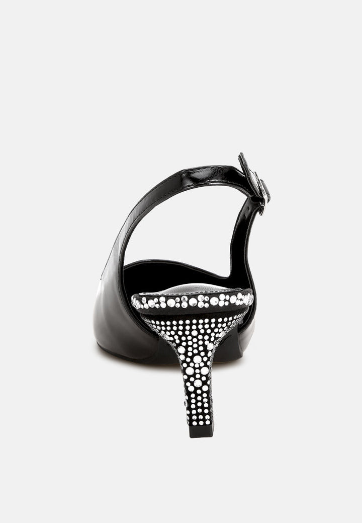 Ondrila Slingback Embellished Heels-4