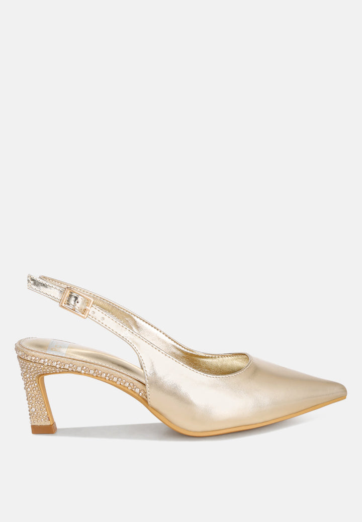 Ondrila Pin Buckle Rhinestone Stilettos-0