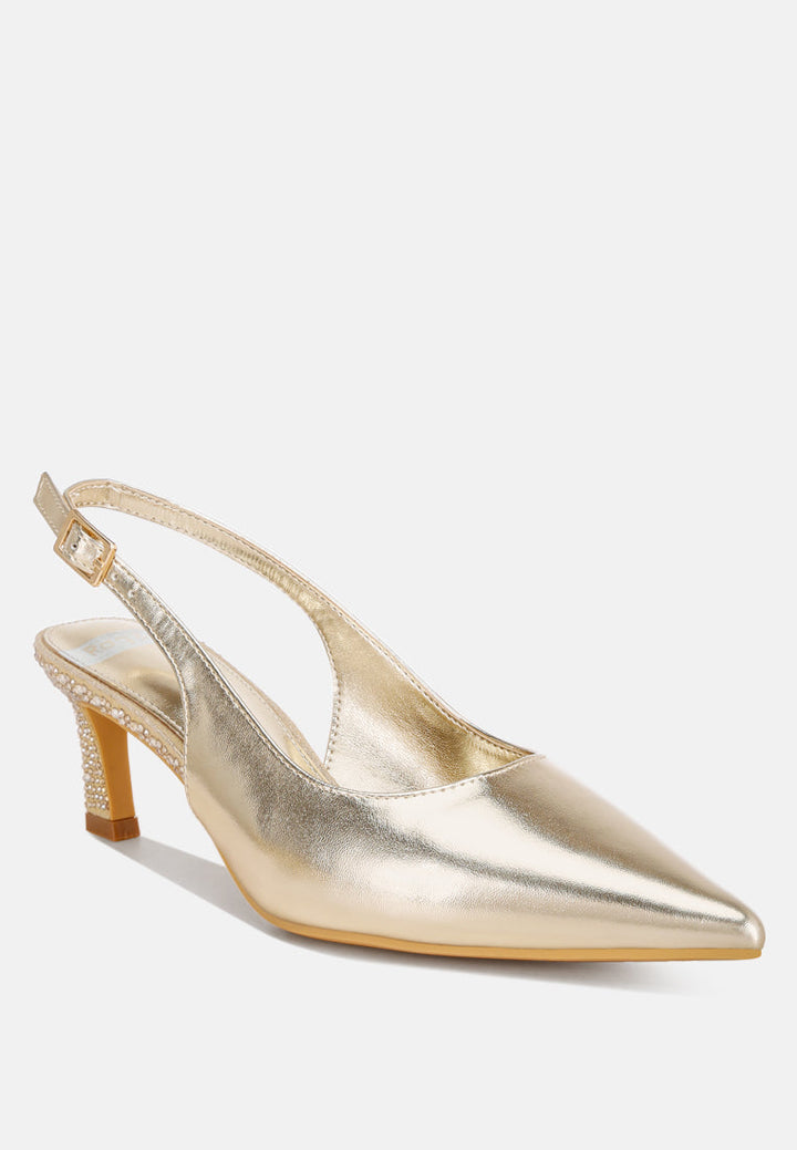 Ondrila Pin Buckle Rhinestone Stilettos-1
