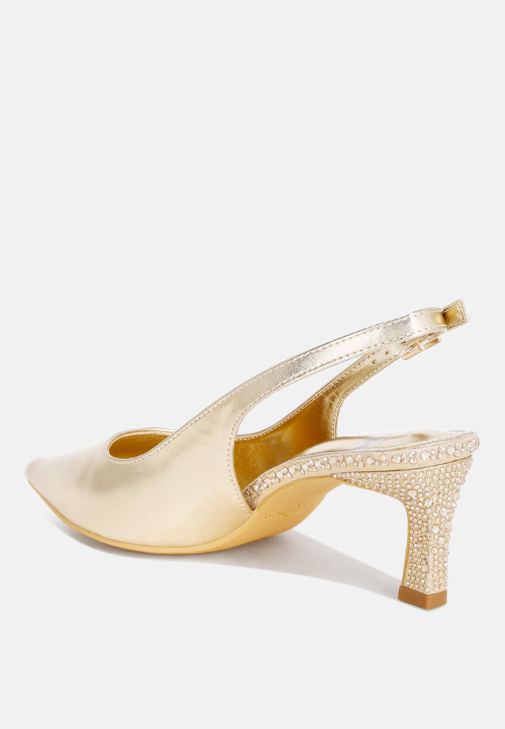 Ondrila Pin Buckle Rhinestone Stilettos-2