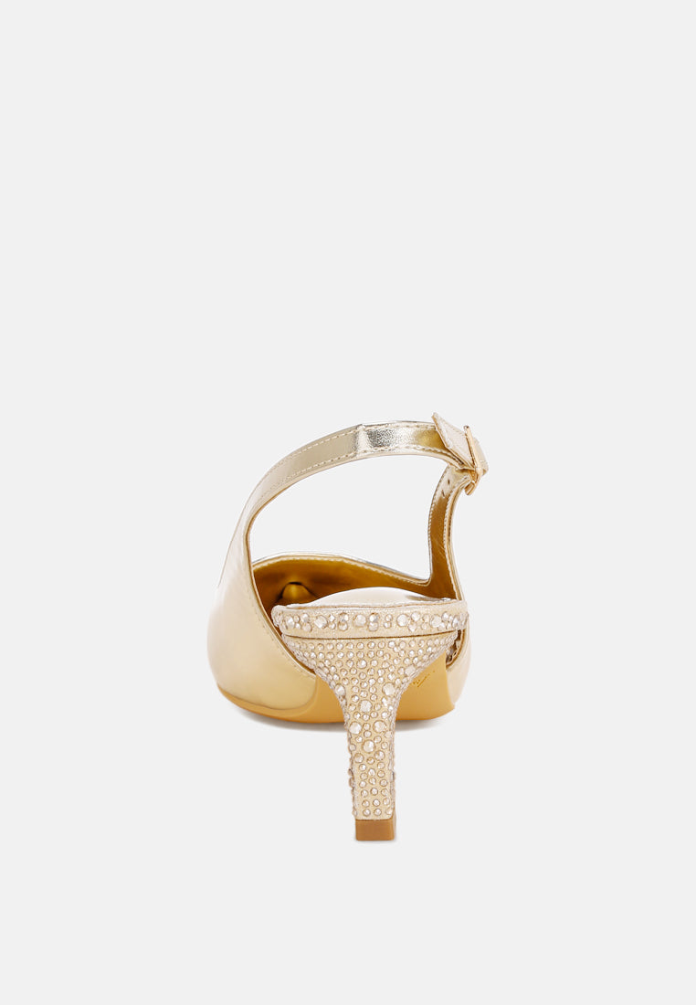 Ondrila Pin Buckle Rhinestone Stilettos-4