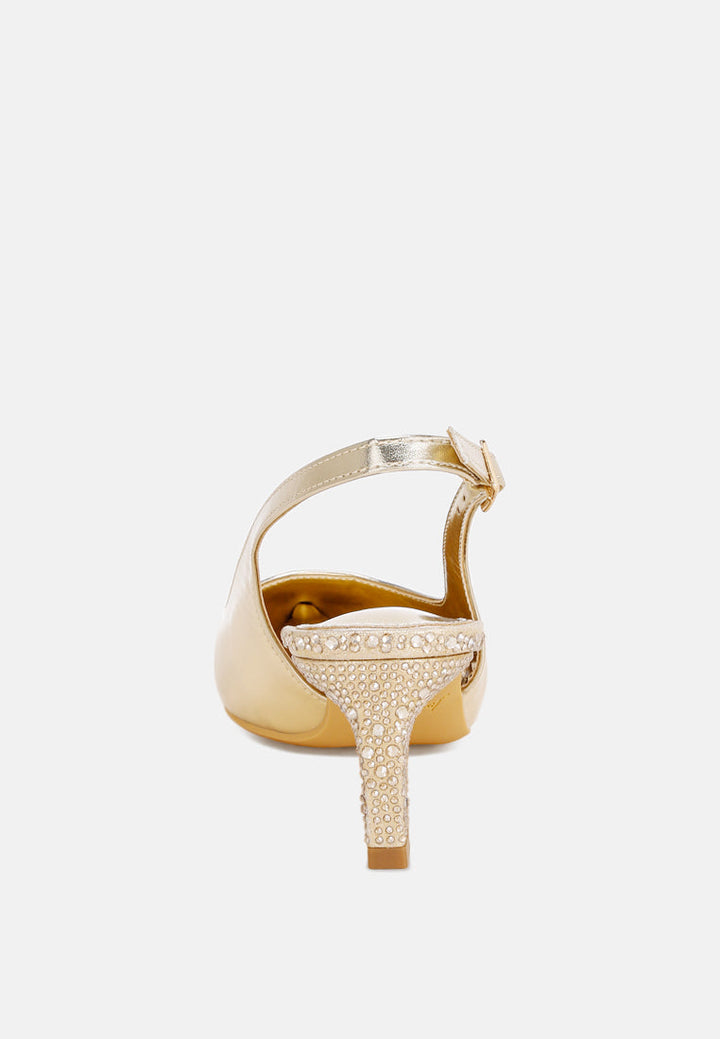 Ondrila Pin Buckle Rhinestone Stilettos-4