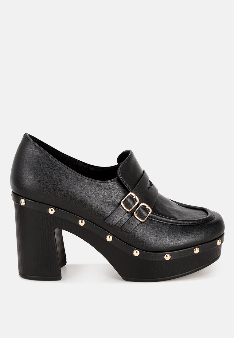 Dantan Block Heel Platform Loafers-0