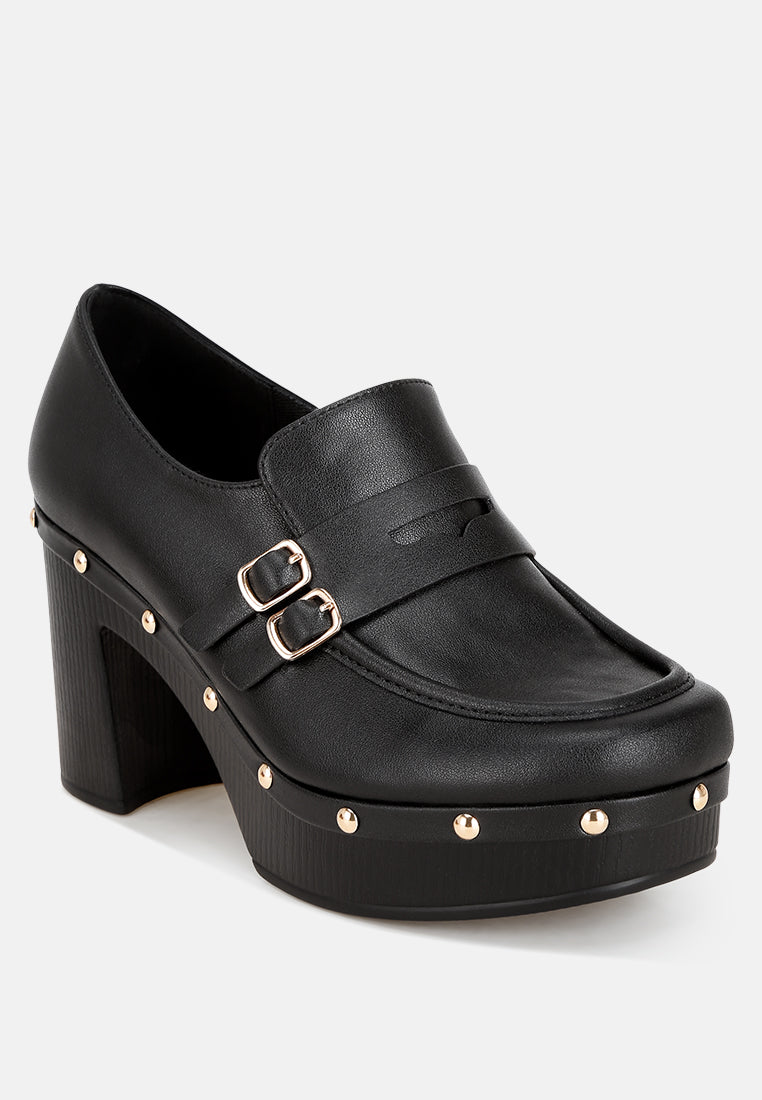 Dantan Block Heel Platform Loafers-1
