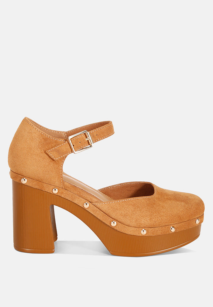 Maison Pin Buckle Ankle Strap Heels-5