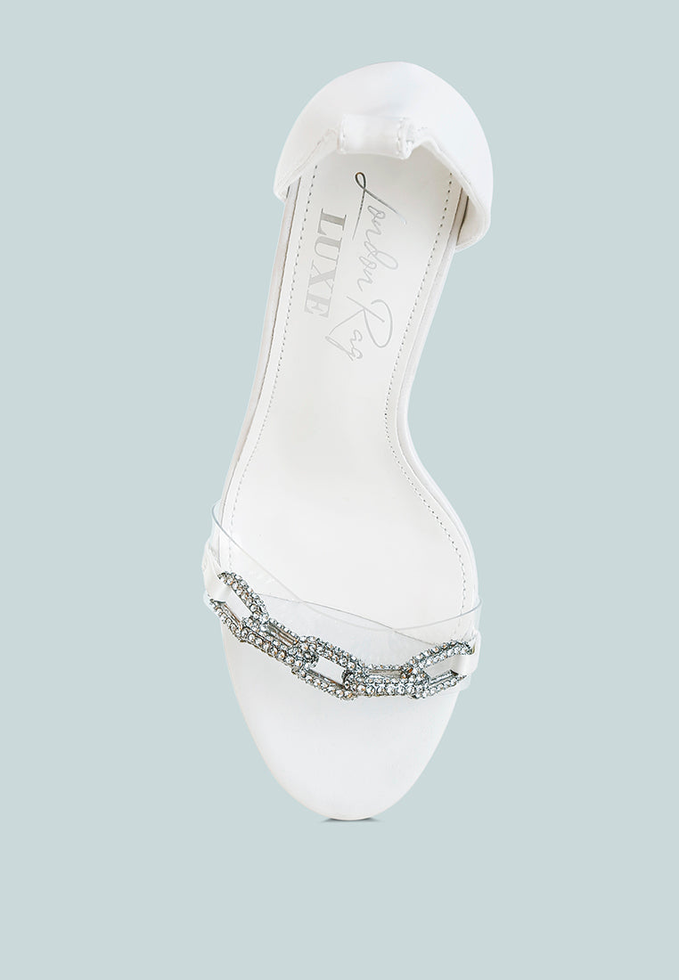 Rabenda Rhinestones Chain Stiletto Sandals-3