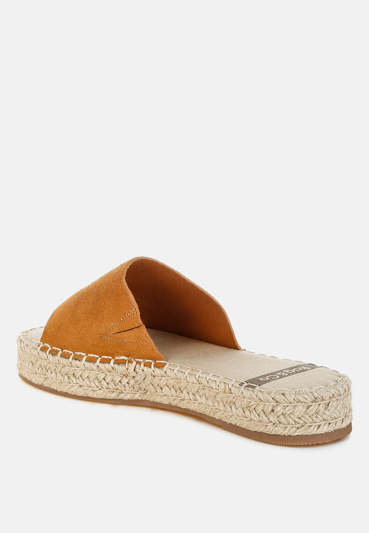 Huntra Real Soft Leather Espadrille Flatforms-3