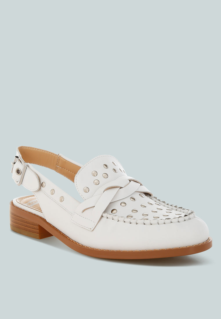 Remykin Braided Penny Strap Loafers-1