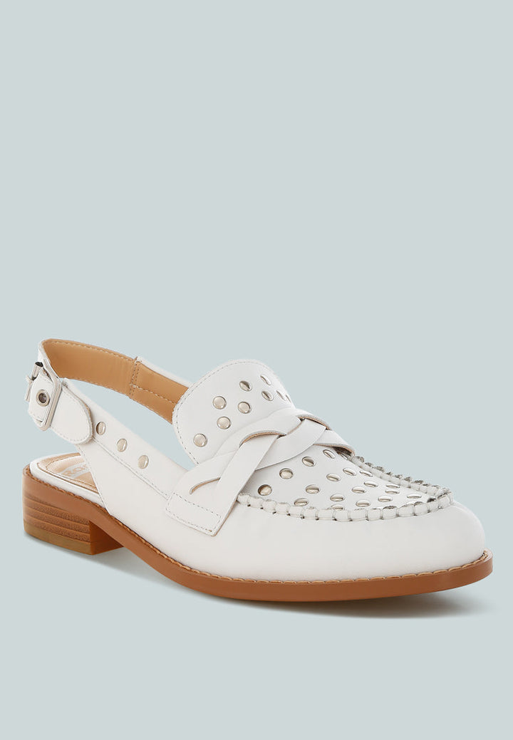Remykin Braided Penny Strap Loafers-1
