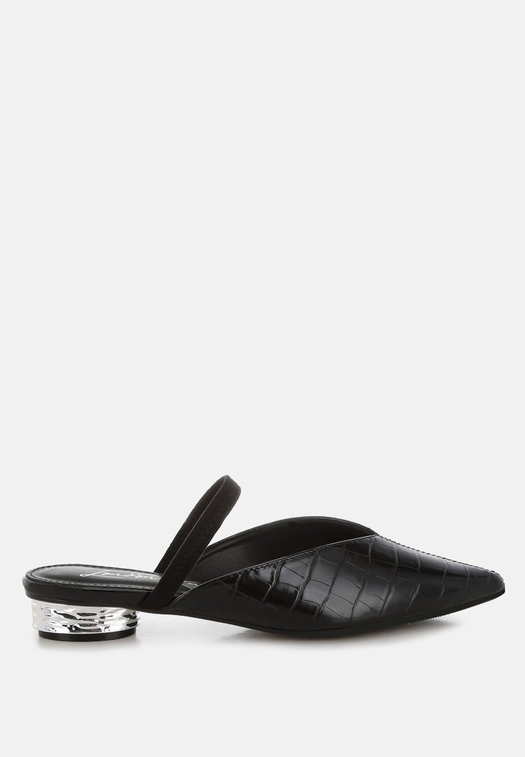 Renata Fantasy Heel Croco Mules-7
