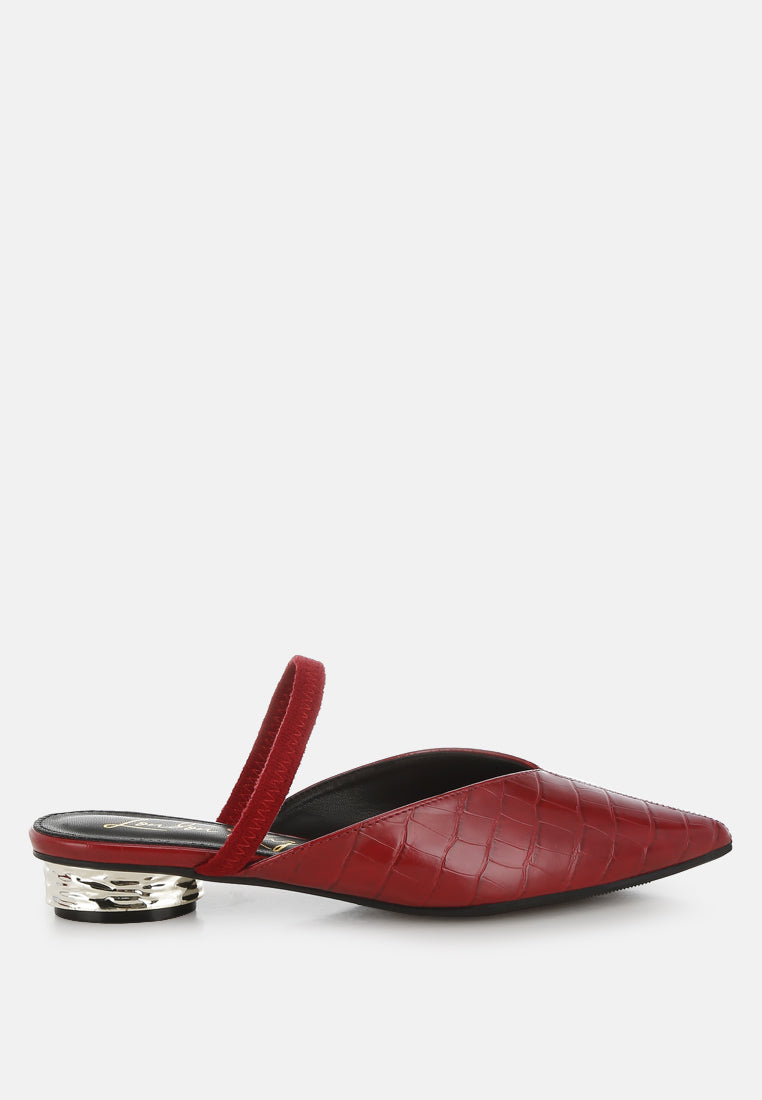 Renata Fantasy Heel Croco Mules-6