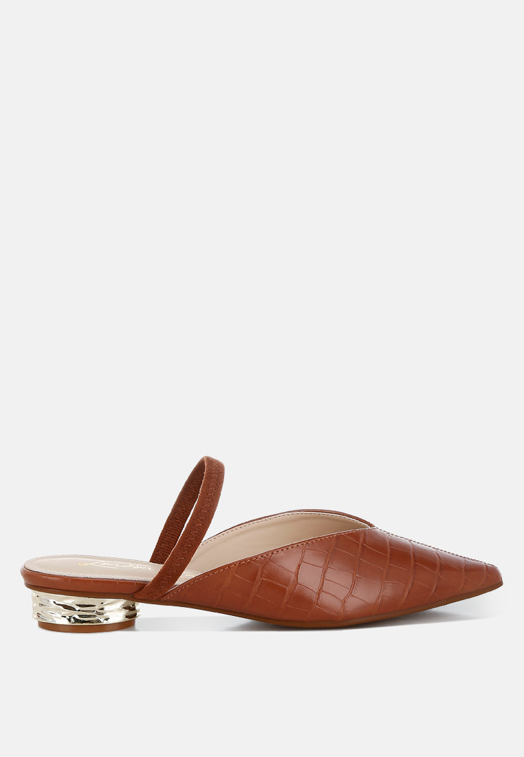 Renata Fantasy Heel Croco Mules-0