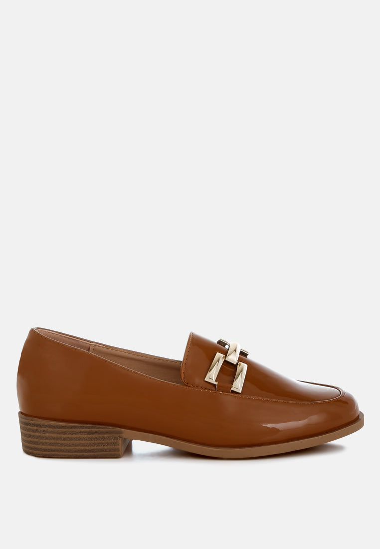 Revanta Patent Faux Leather Loafers-0