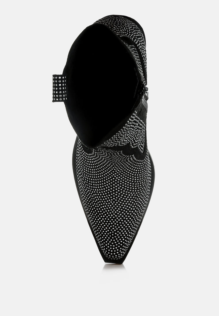 Costello Rhinestones Embellished Cowboy Boots-4