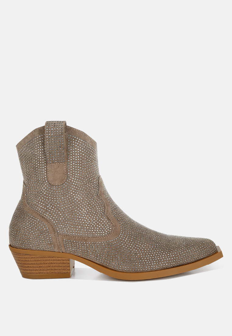 Costello Rhinestones Embellished Cowboy Boots-5