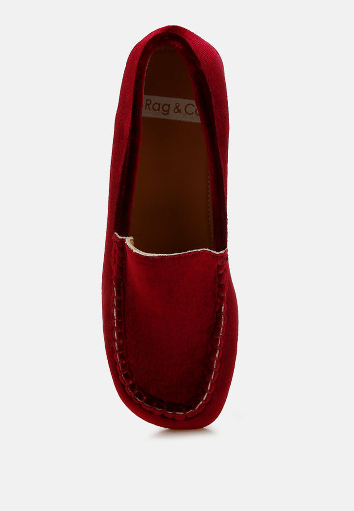 Robua Velvet Flat Loafers-4