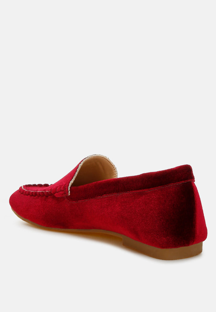 Robua Velvet Flat Loafers-3