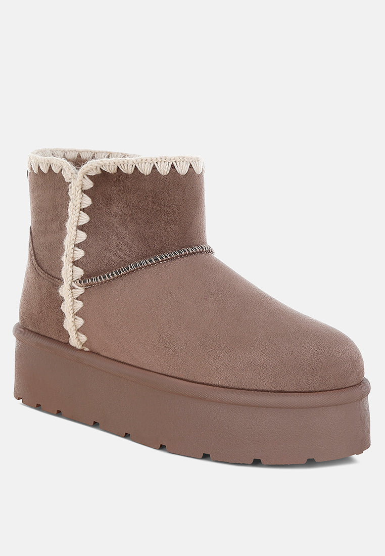 Rochas Scalloped Detail Snow Boots-1