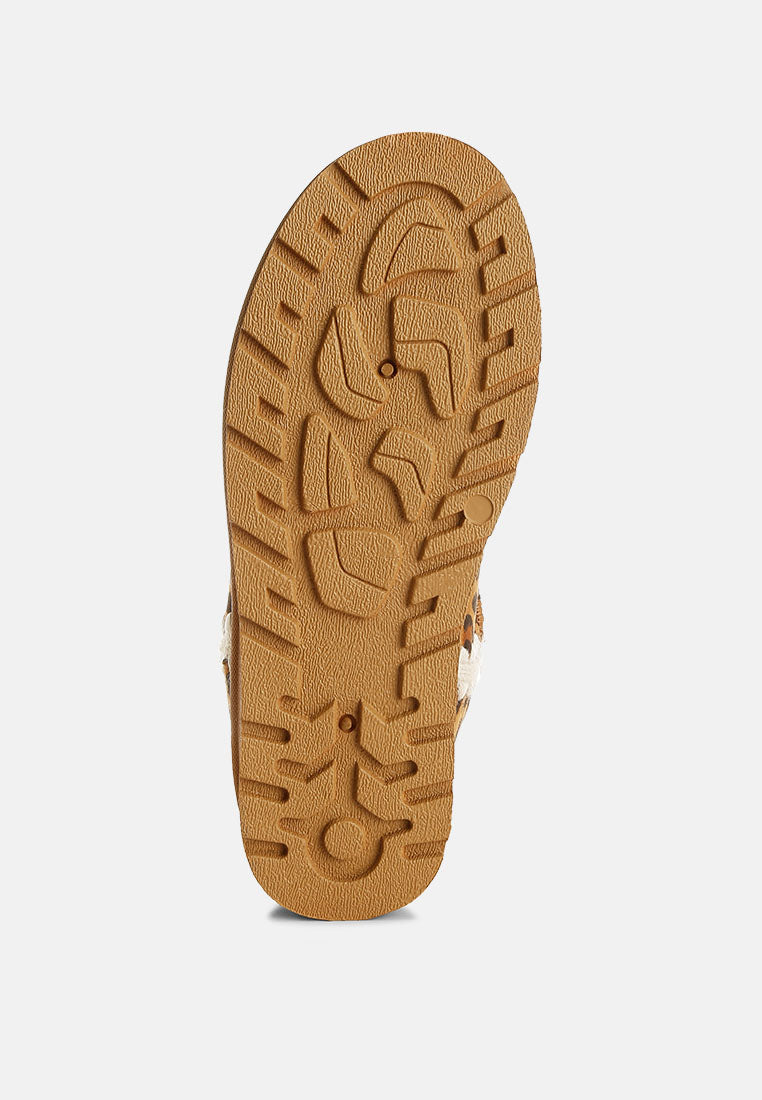 Rochas Leopard Print Snow Boots-4