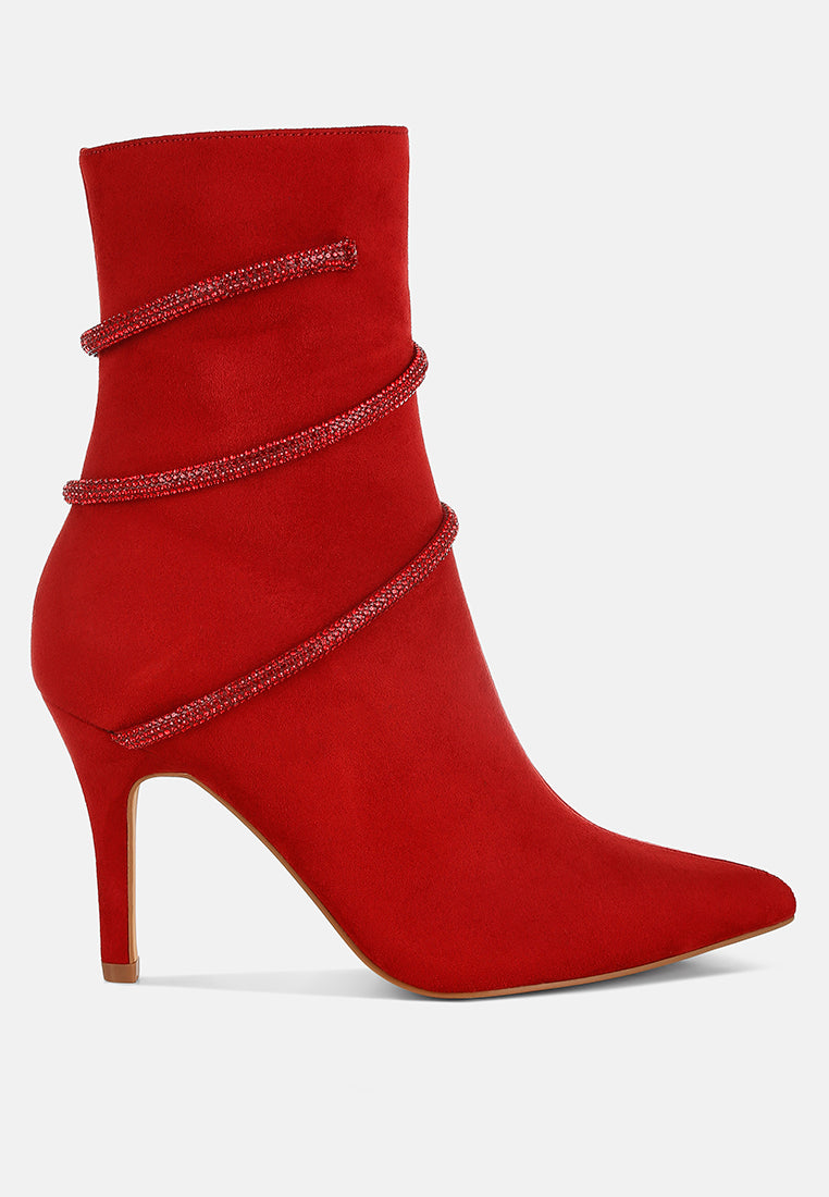 Roda Rhinestone Wrap-Around Stiletto Boots-0