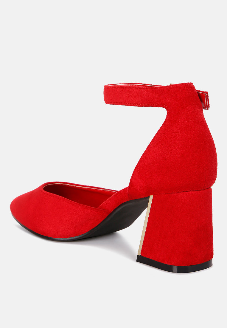 Rory Metallic Sling Detail Block Heel Sandals-2