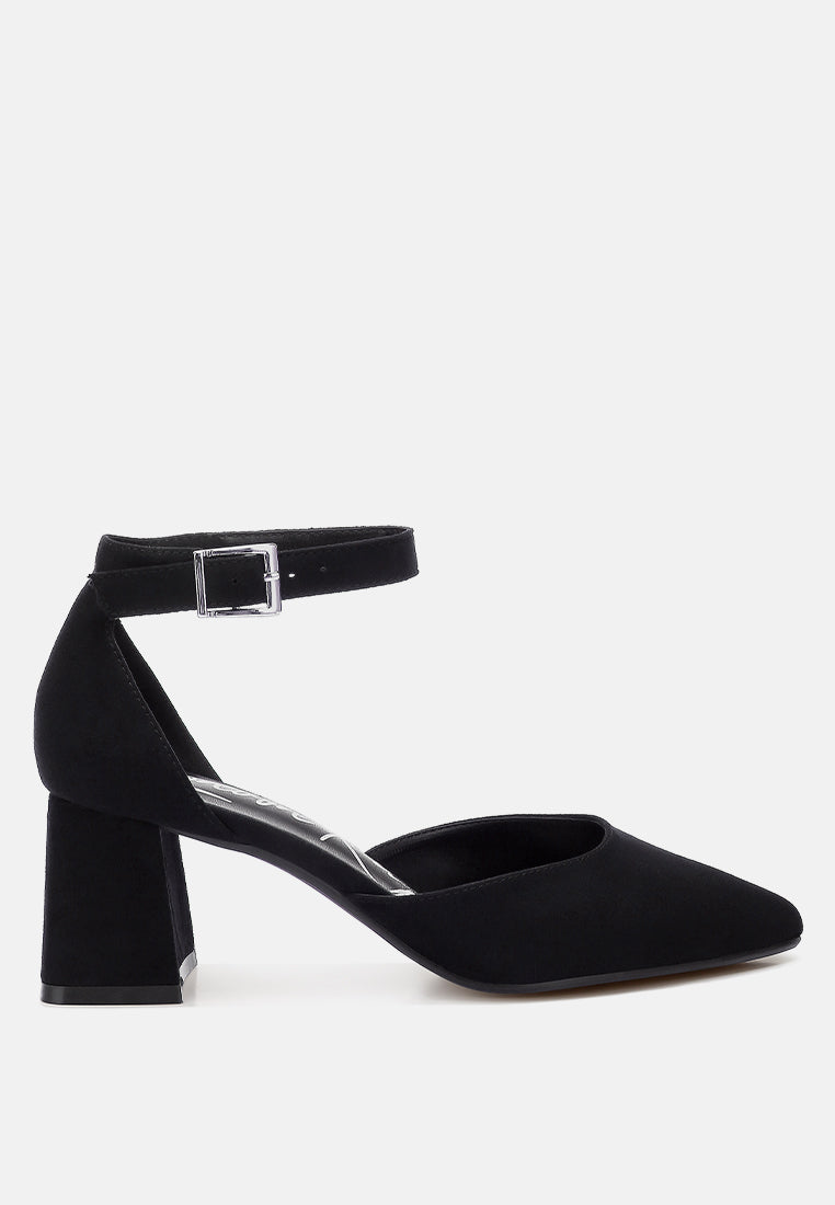 Rozita Microfiber Block Heel Sandals-6
