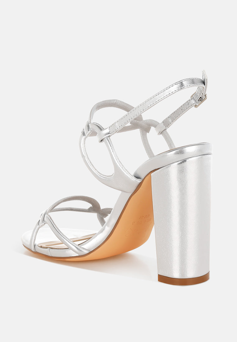 Ryzah Metallic Cut Out Chain Sandals-2