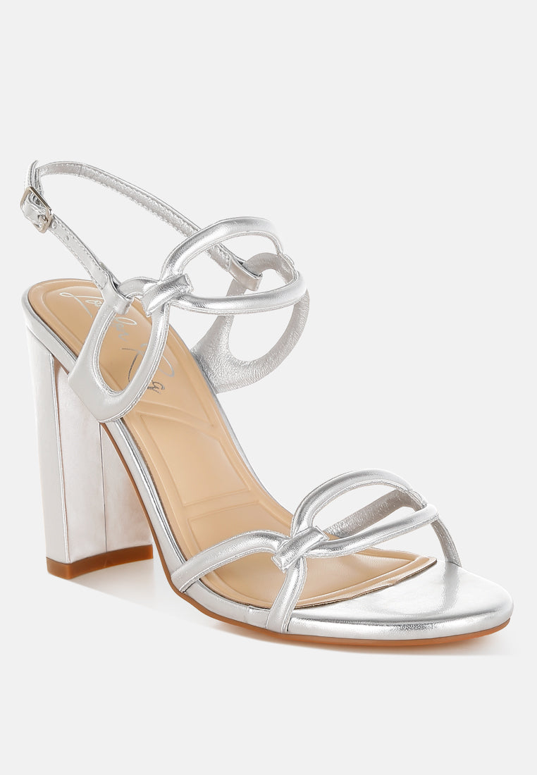 Ryzah Metallic Cut Out Chain Sandals-1