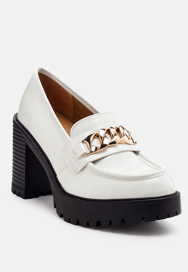 Sachs Block Heeled Chunky Loafers-2