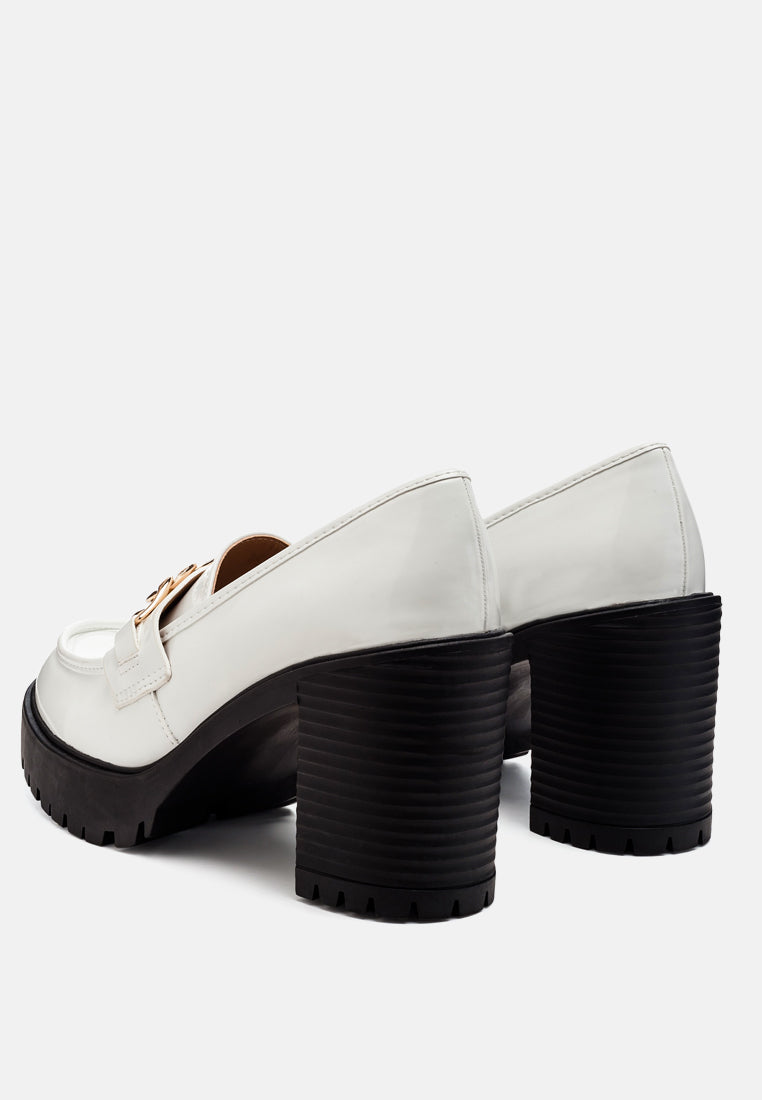 Sachs Block Heeled Chunky Loafers-3