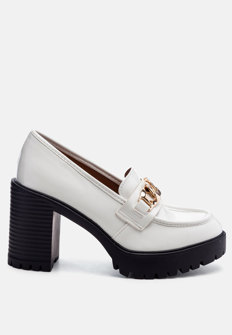Sachs Block Heeled Chunky Loafers-0