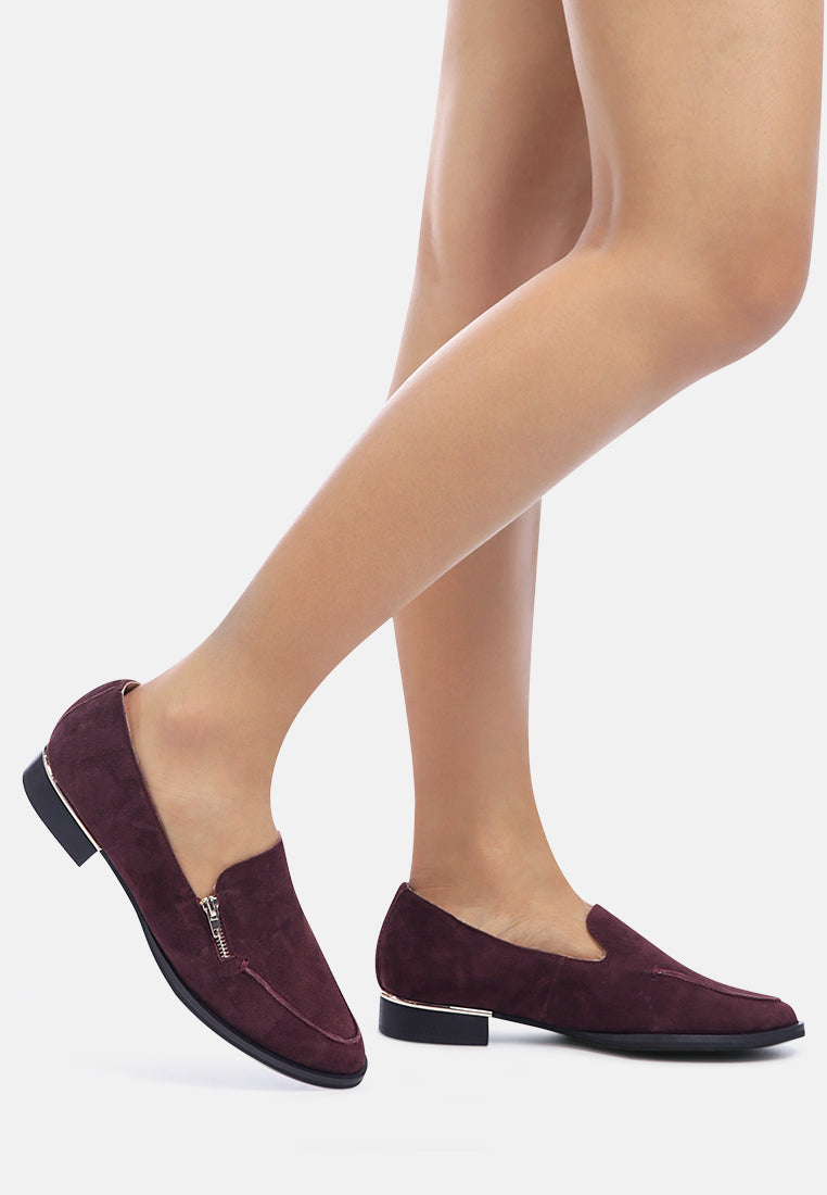 Sara Suede Slip-On Loafers-1