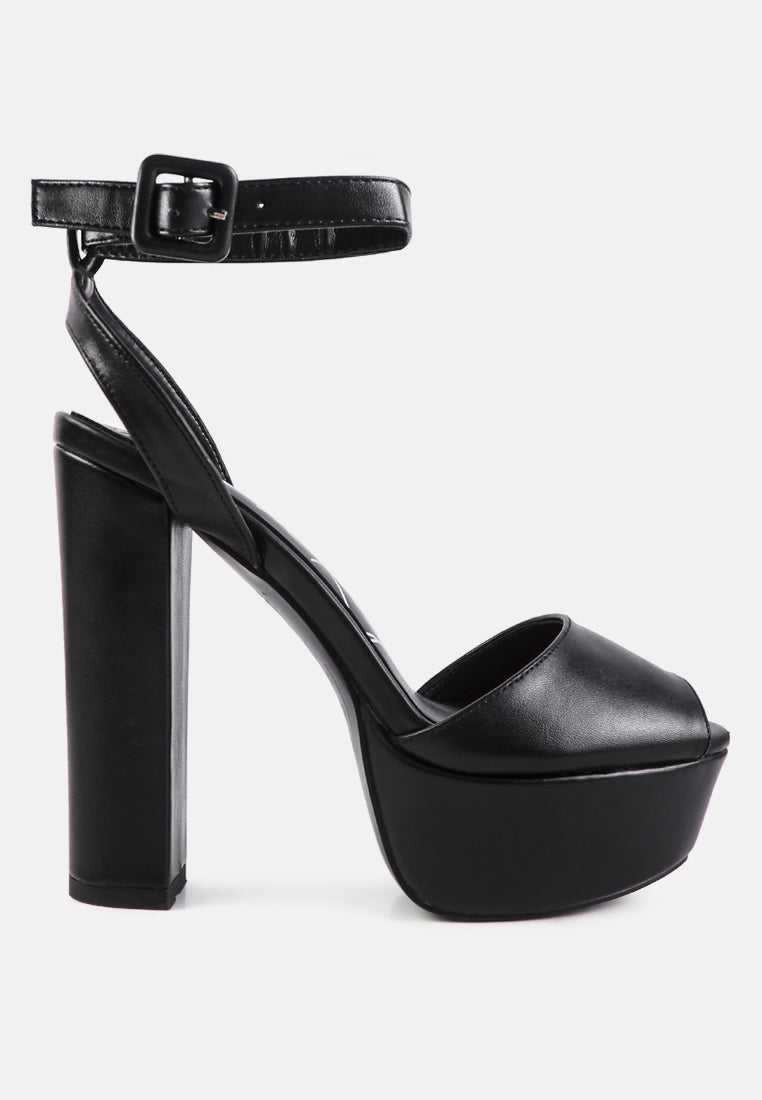 Rager Peep-Toe High Platform Block Sandals-5