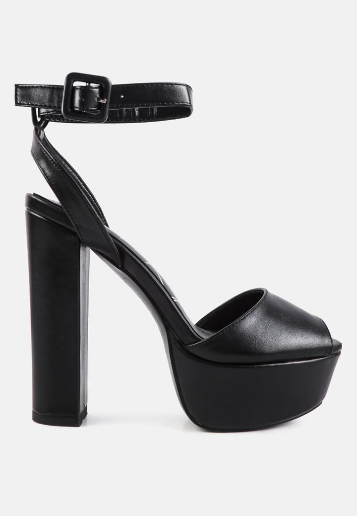 Rager Peep-Toe High Platform Block Sandals-5