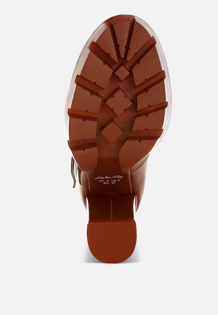 Millenial Bug Patent High Heeled Mary Jane Shoes-4