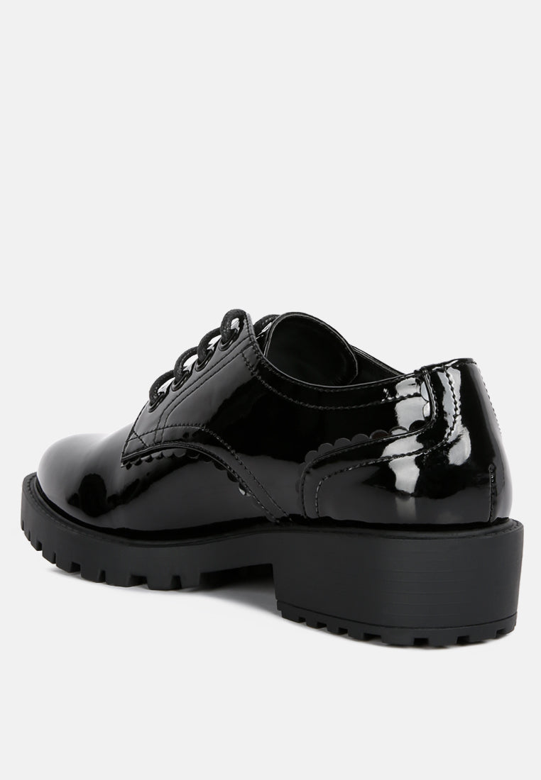 Whittle Patent Lace Up Derby Shoes-2