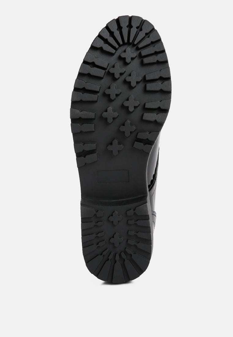 Whittle Patent Lace Up Derby Shoes-4