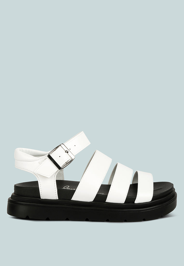 Belcher Faux Leather Gladiator Sandals-5