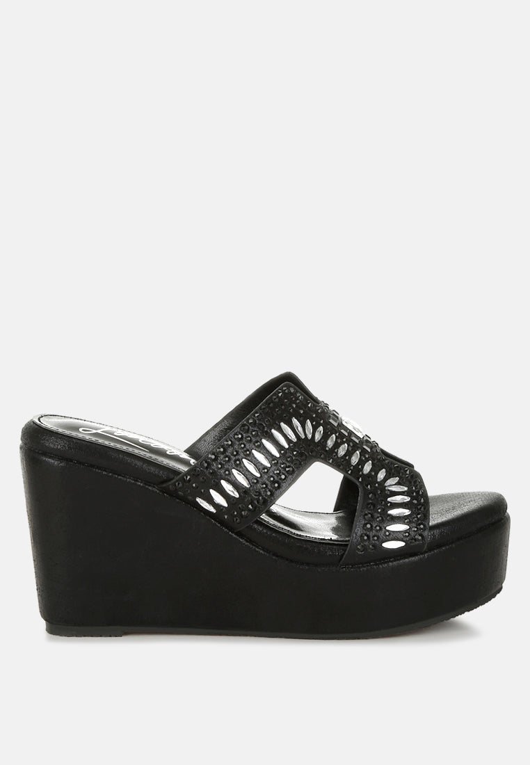 Marnier Diamante & Rhinestone Detail Cut-Out Sandals-0