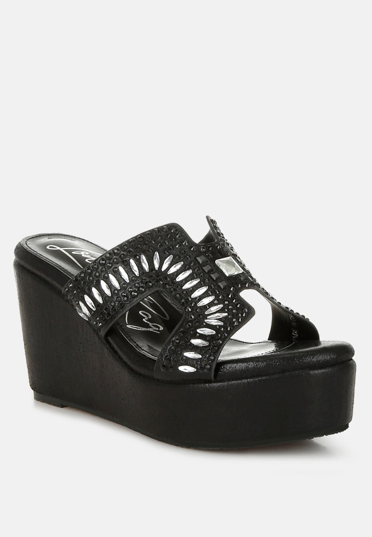 Marnier Diamante & Rhinestone Detail Cut-Out Sandals-1