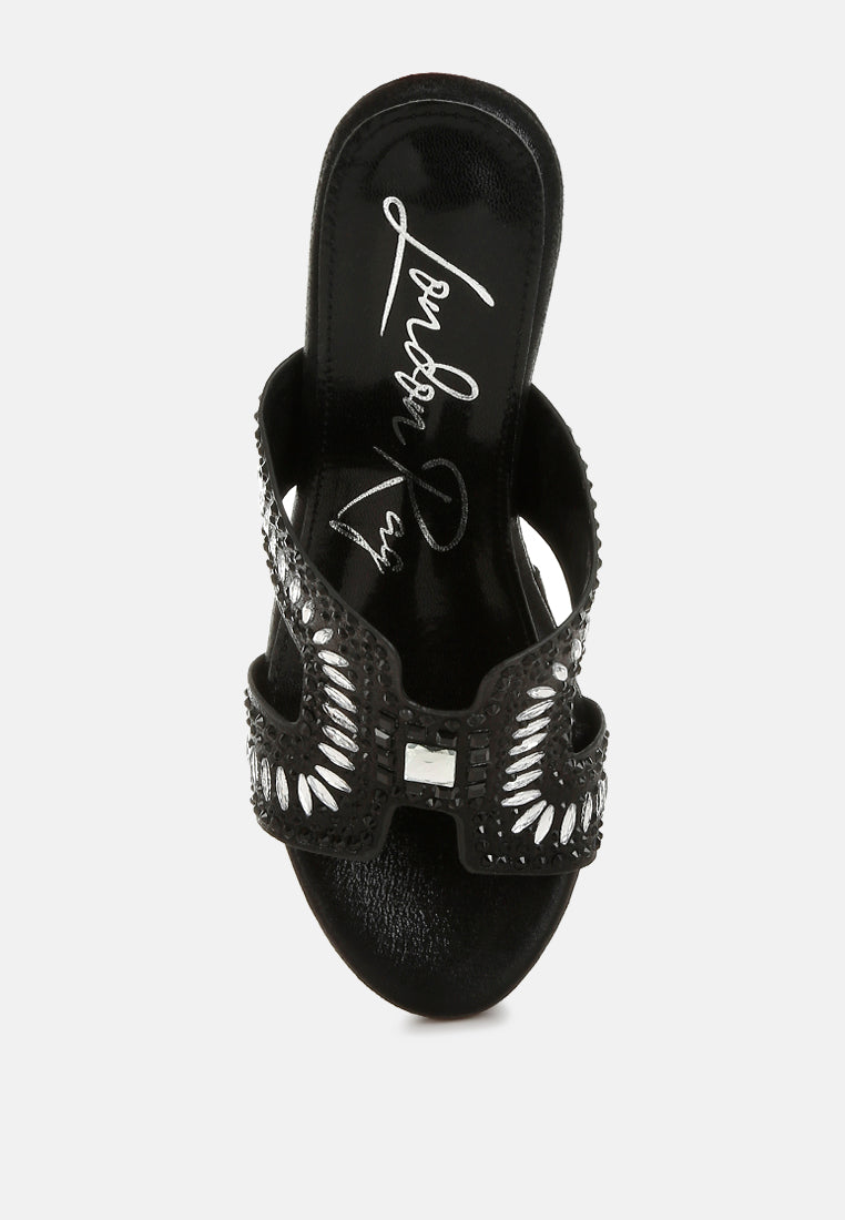 Marnier Diamante & Rhinestone Detail Cut-Out Sandals-4