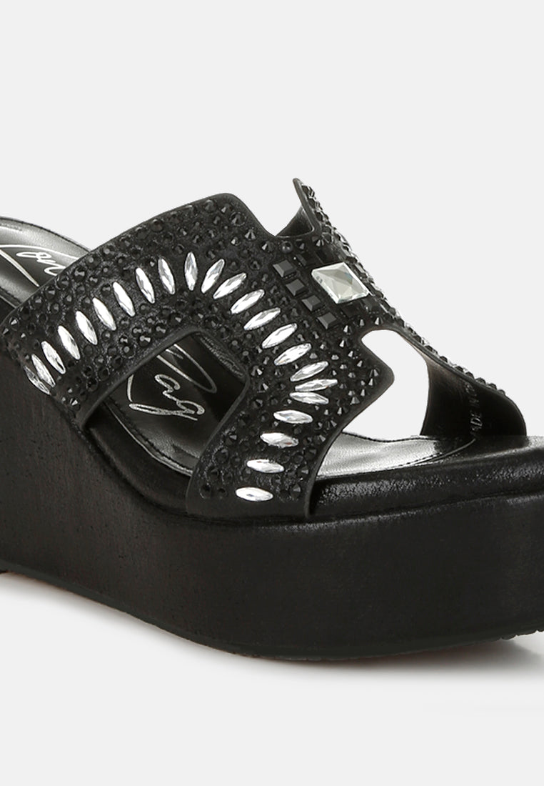 Marnier Diamante & Rhinestone Detail Cut-Out Sandals-3