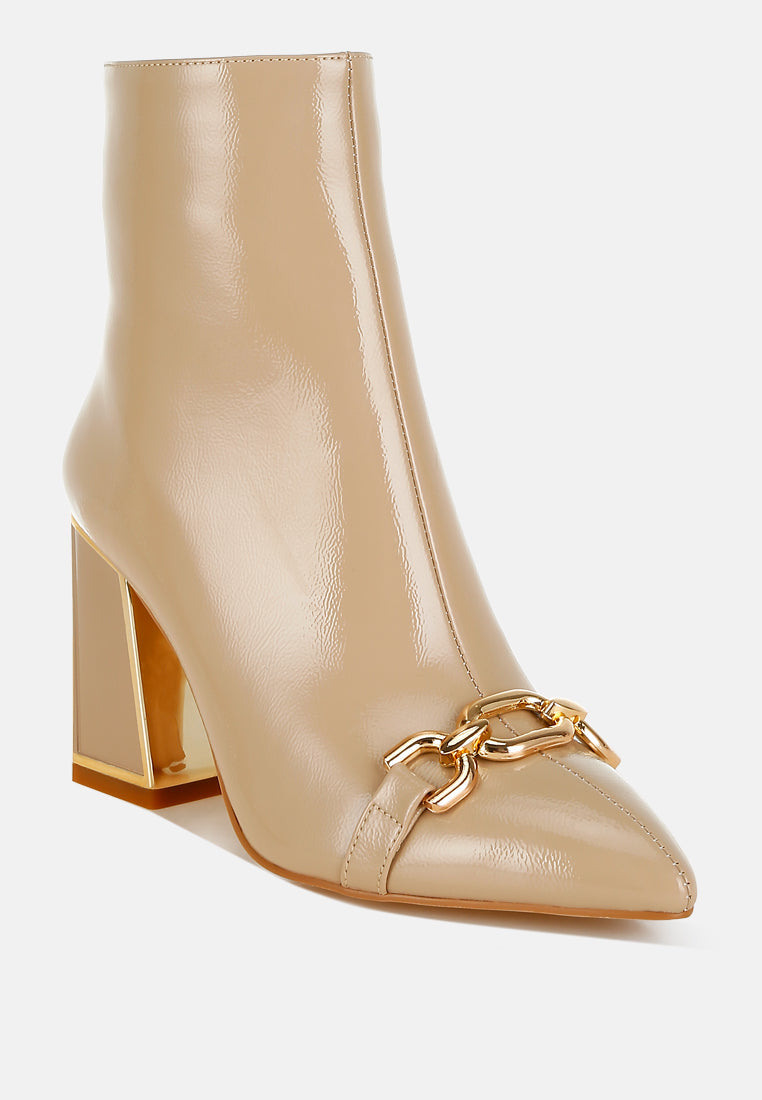Pollux Metallic Chain Detail Boots-2