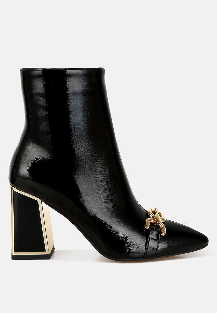 Pollux Metallic Chain Detail Boots-5