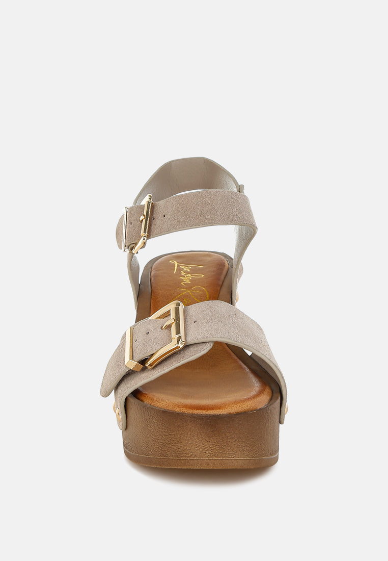 Lhasa Real Suede Leather Clog Sandals-2