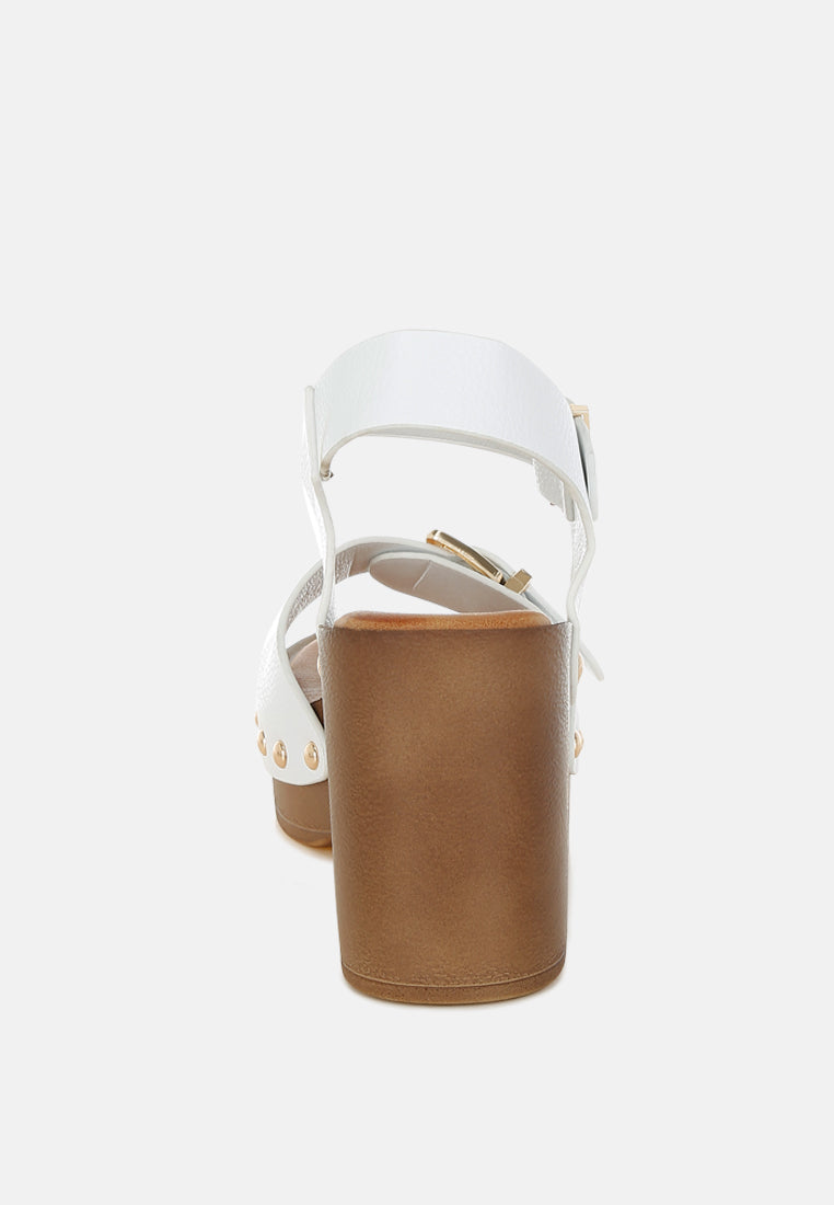 Ompasa Genuine Leather Clog Sandals-4