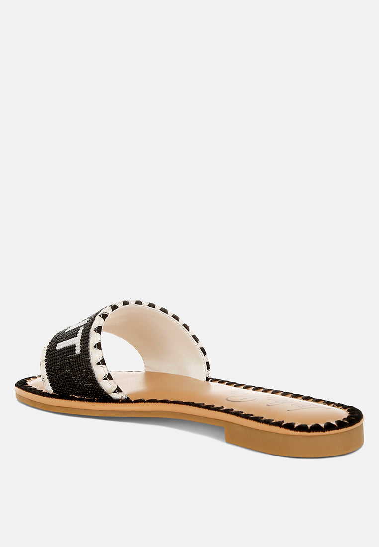 Getaway Beaded Saint Tropez Flat Slip Ons-2