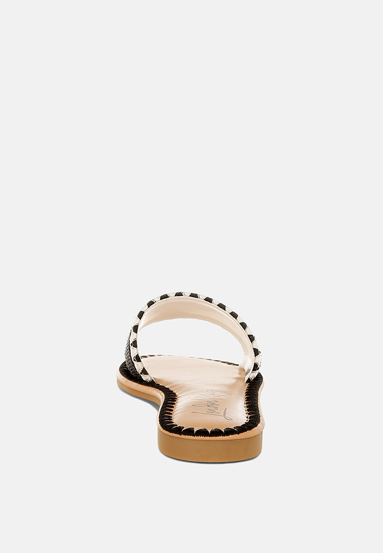 Getaway Beaded Saint Tropez Flat Slip Ons-4