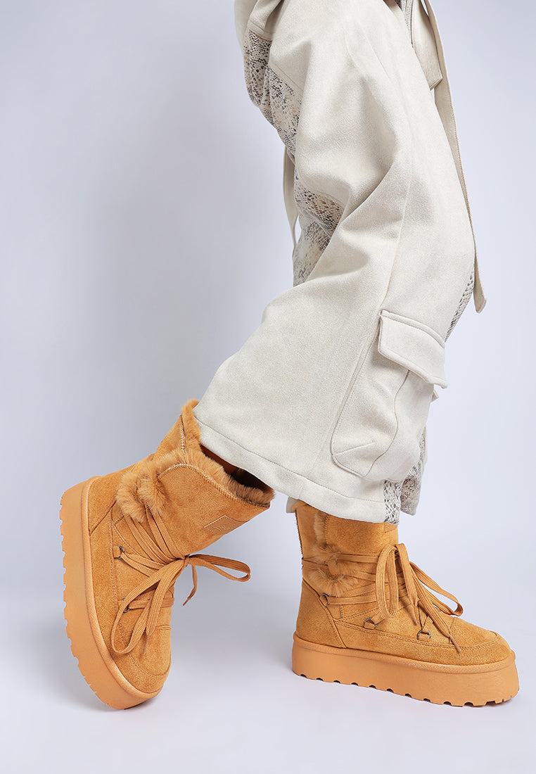 Noaya Chunky Faux Fur Snow Boots-1