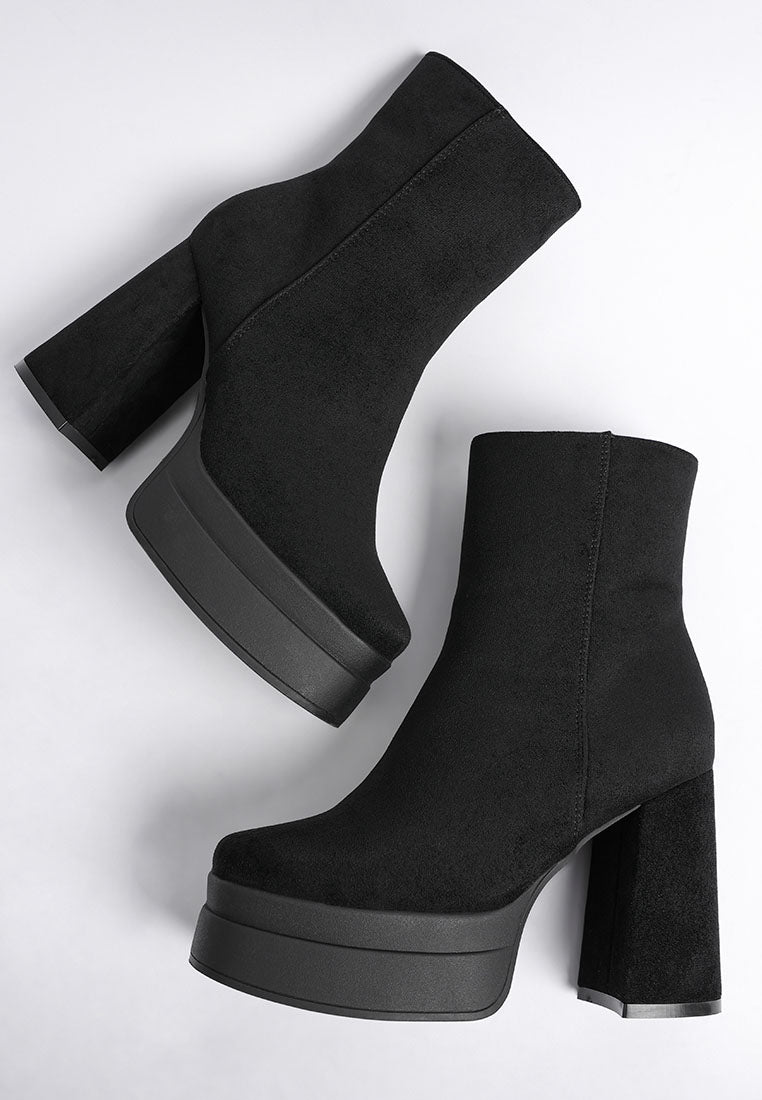 Maltese Soft Microfiber Block Heel Boots-1